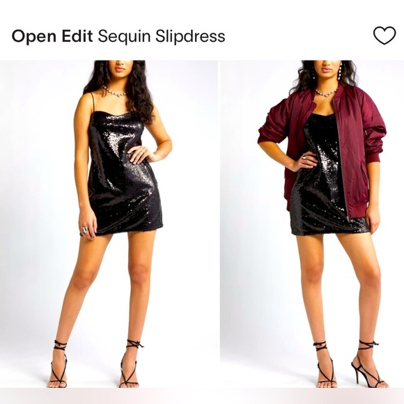 Open Edit Dresses & Skirts - OPEN EDIT SEQUIN SLIP DRESS for NORDSTROM Size M